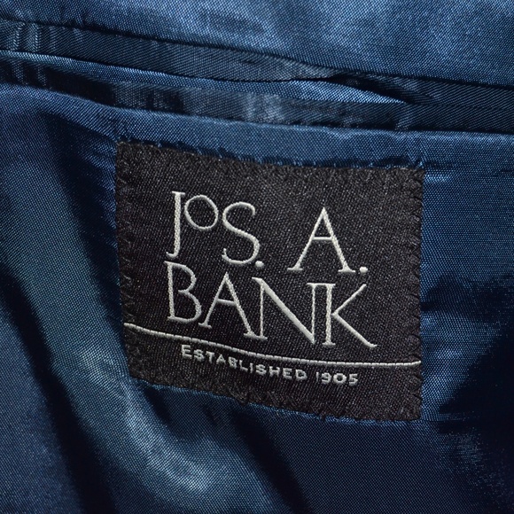 Jos A Bank 41L Sport Coat Blazer Suit Jacket Navy - Picture 7 of 8
